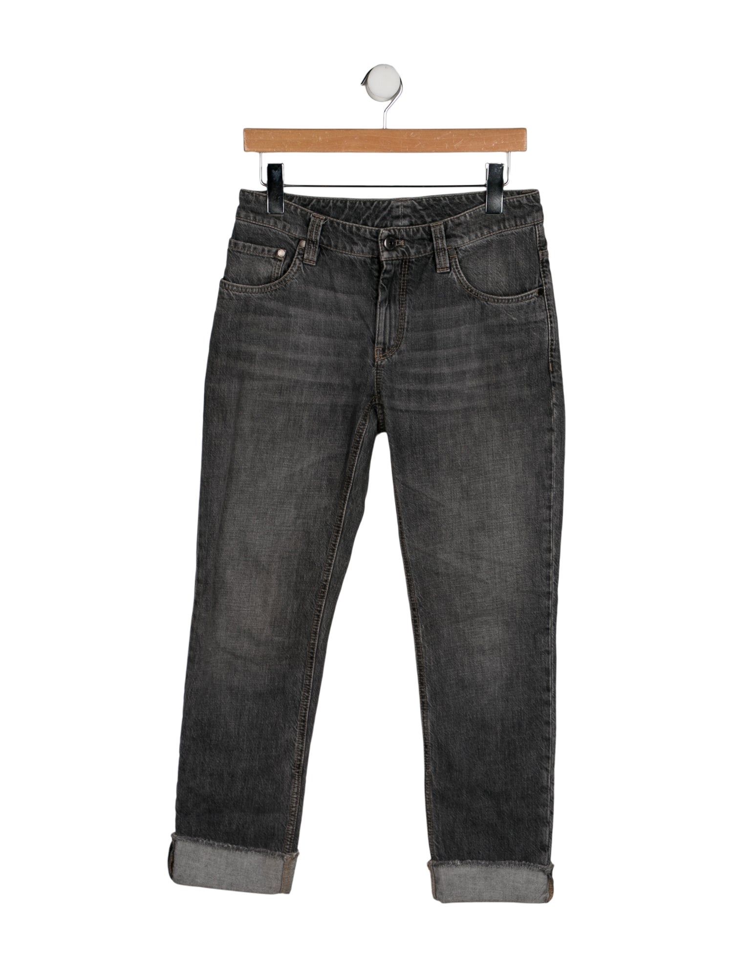 Brunello Cucinelli Mid-Rise Straight Leg Jeans