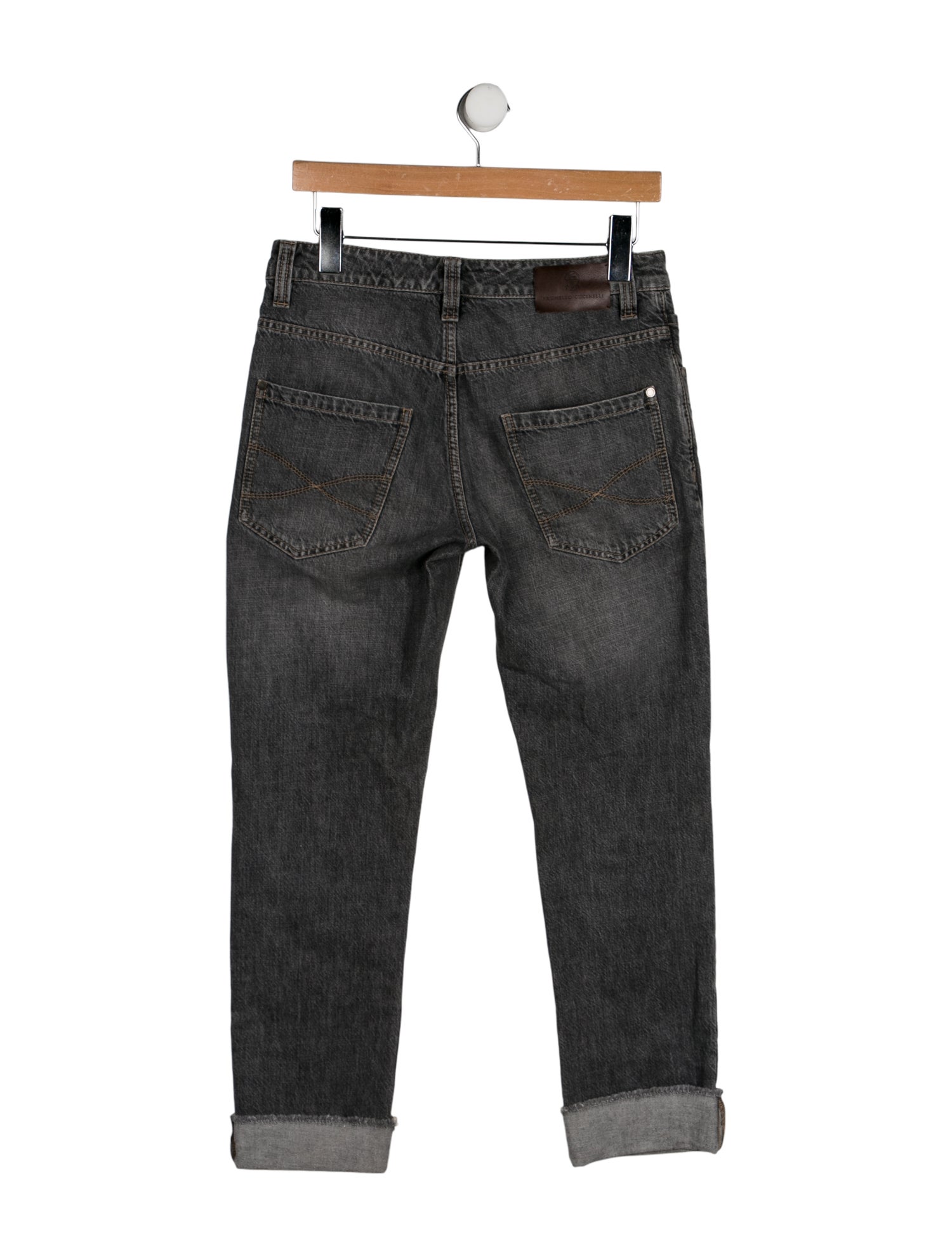 Brunello Cucinelli Mid-Rise Straight Leg Jeans
