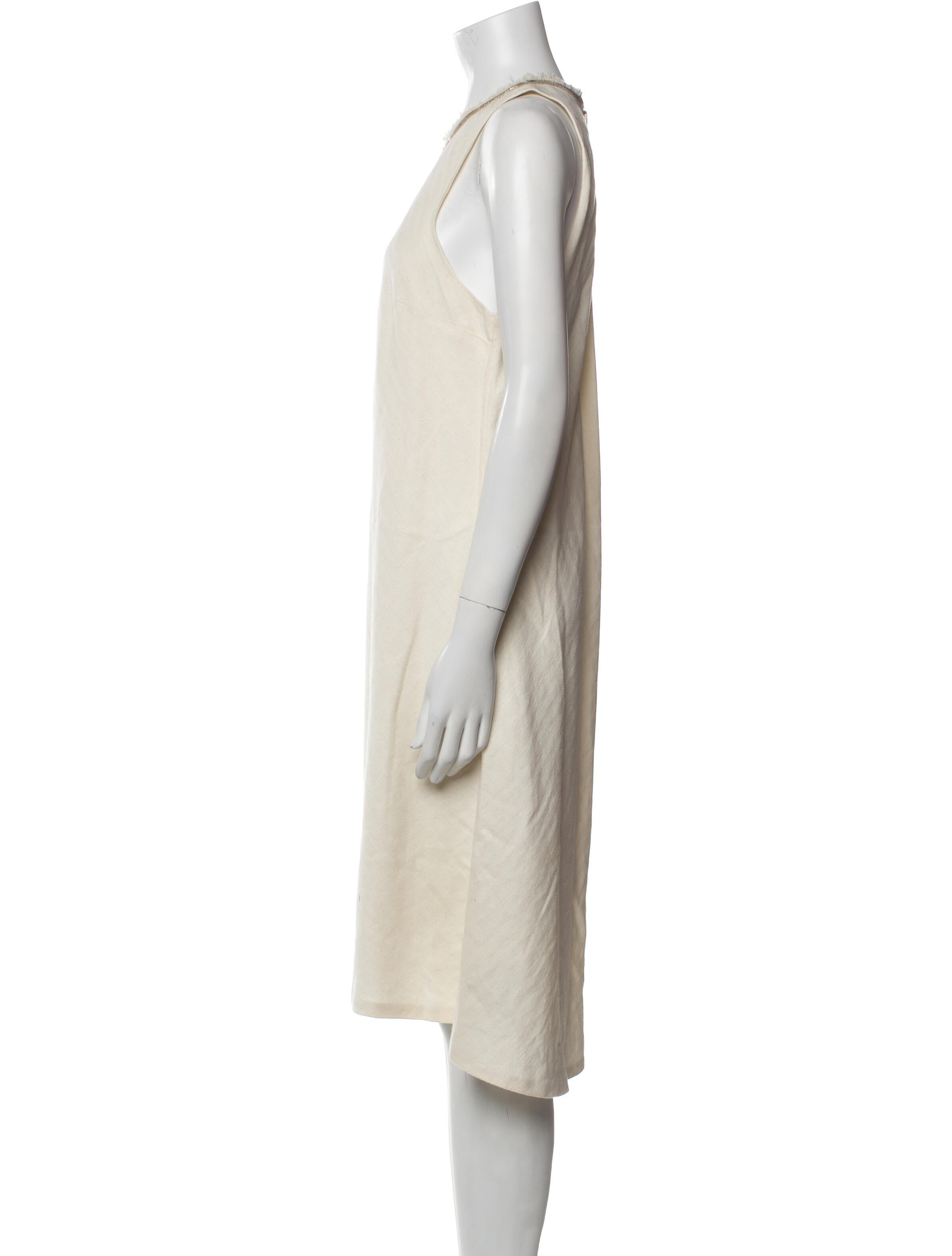 Brunello Cucinelli Crew Neck Midi Length Dress