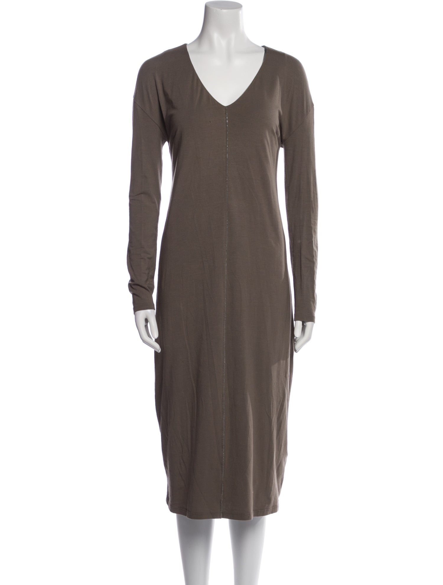 Brunello Cucinelli V-Neck Long Dress