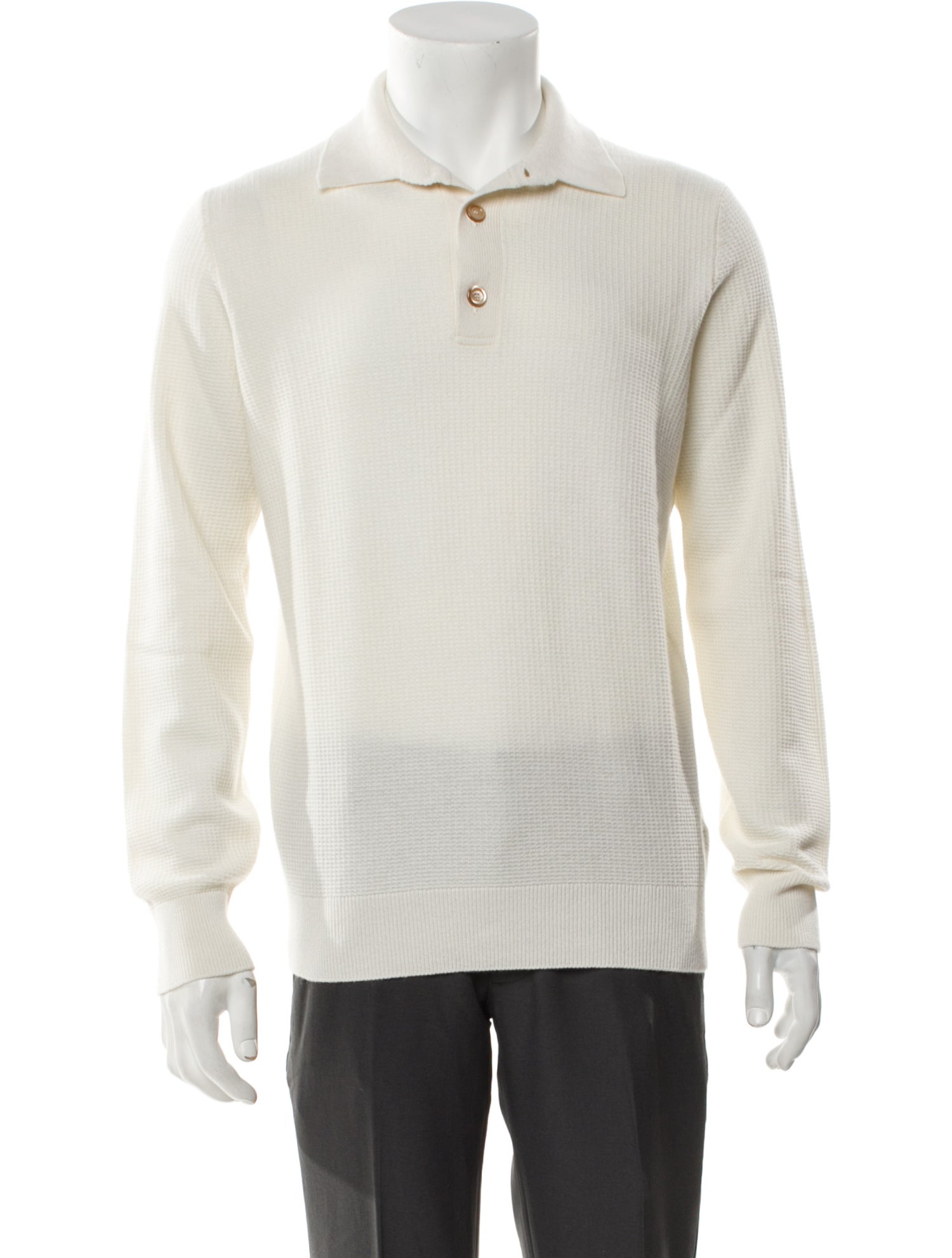Brunello Cucinelli Cashmere Collar Polo Sweater