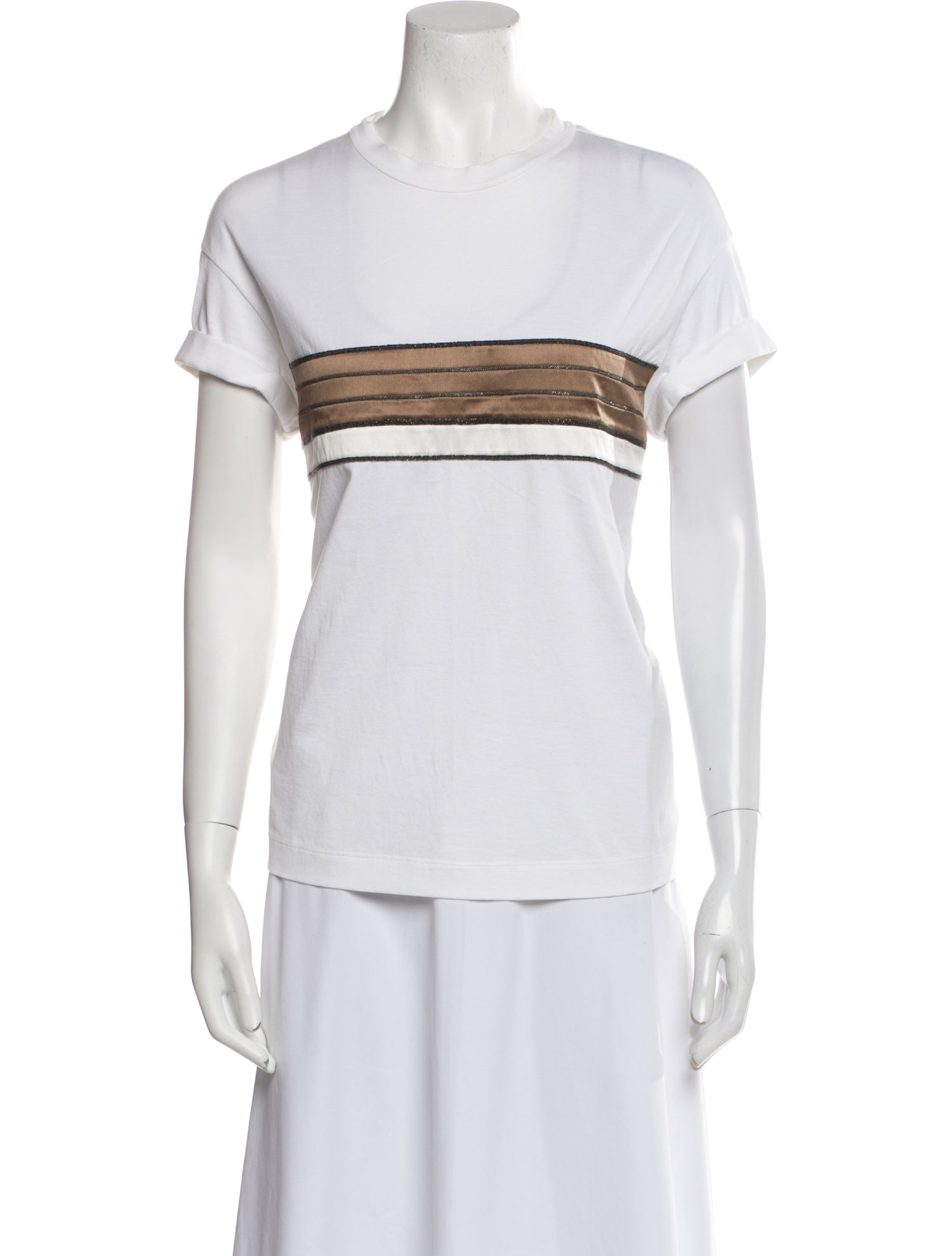 Brunello Cucinelli Graphic Print Crew Neck T-Shirt