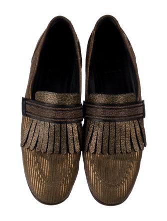 Brunello Cucinelli Monili Fringe Trim Accent Loafers