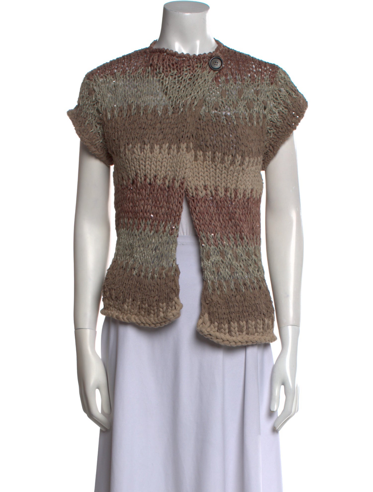 Brunello Cucinelli Striped Crew Neck Sweater