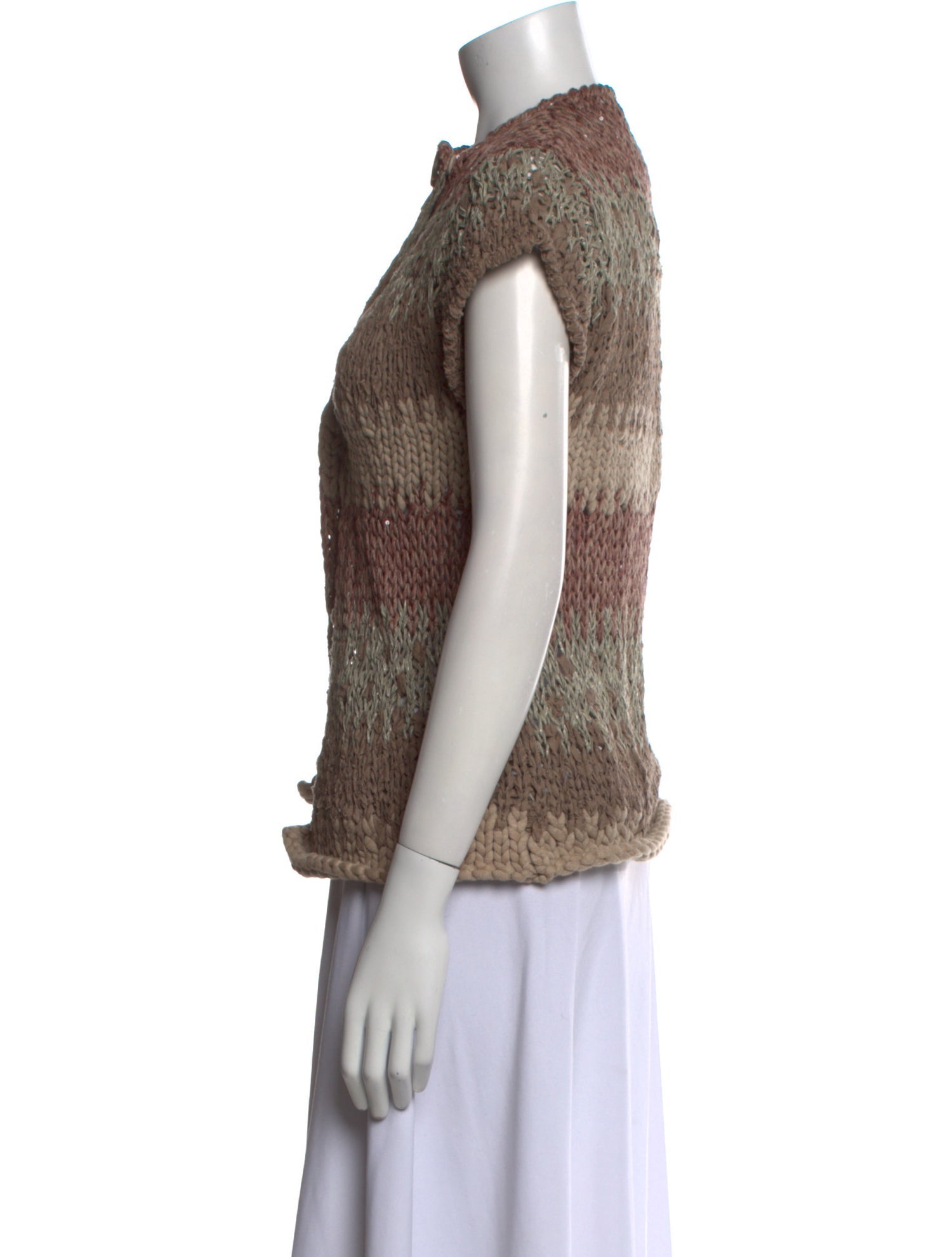 Brunello Cucinelli Striped Crew Neck Sweater