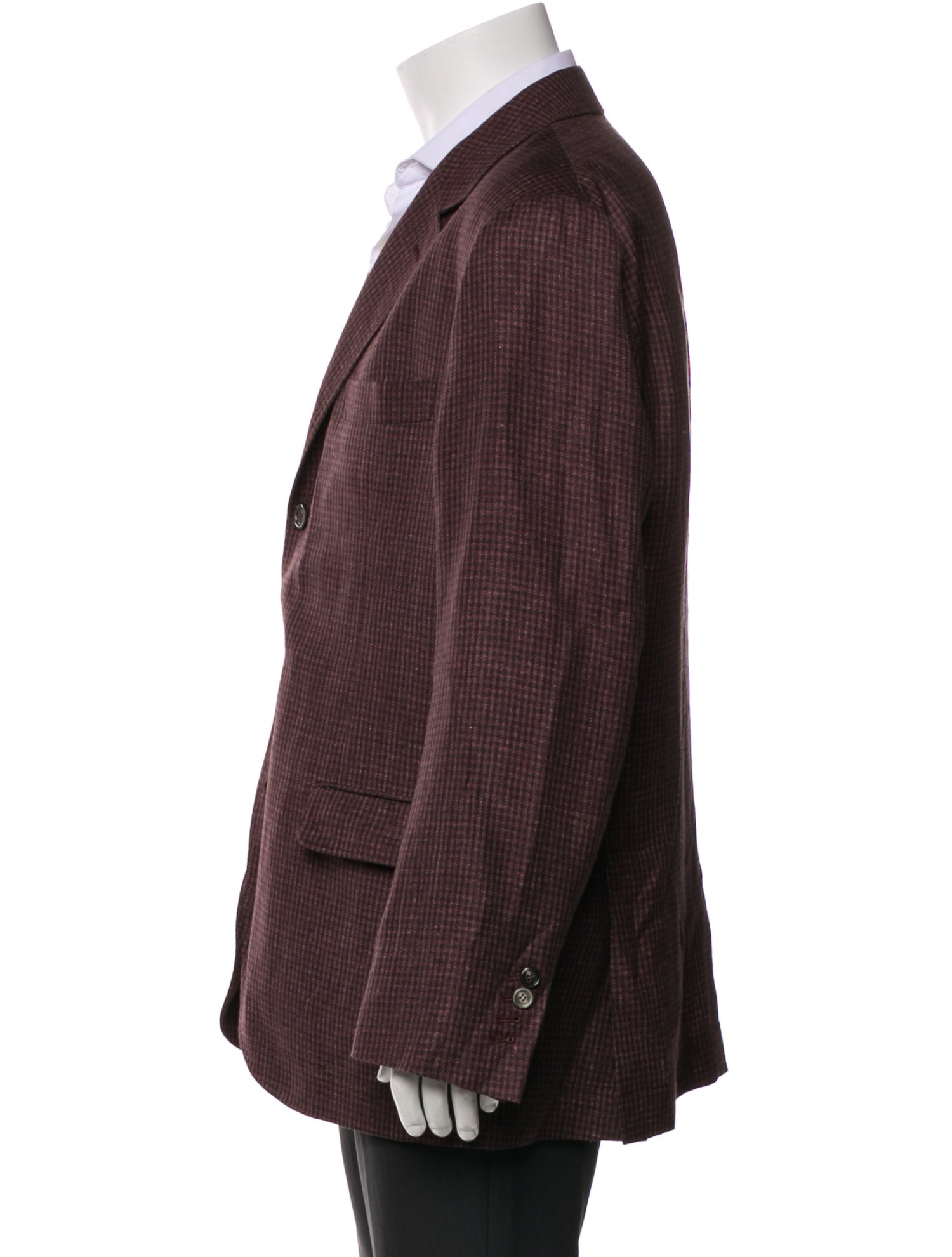 Brunello Cucinelli Linen Plaid Print Blazer