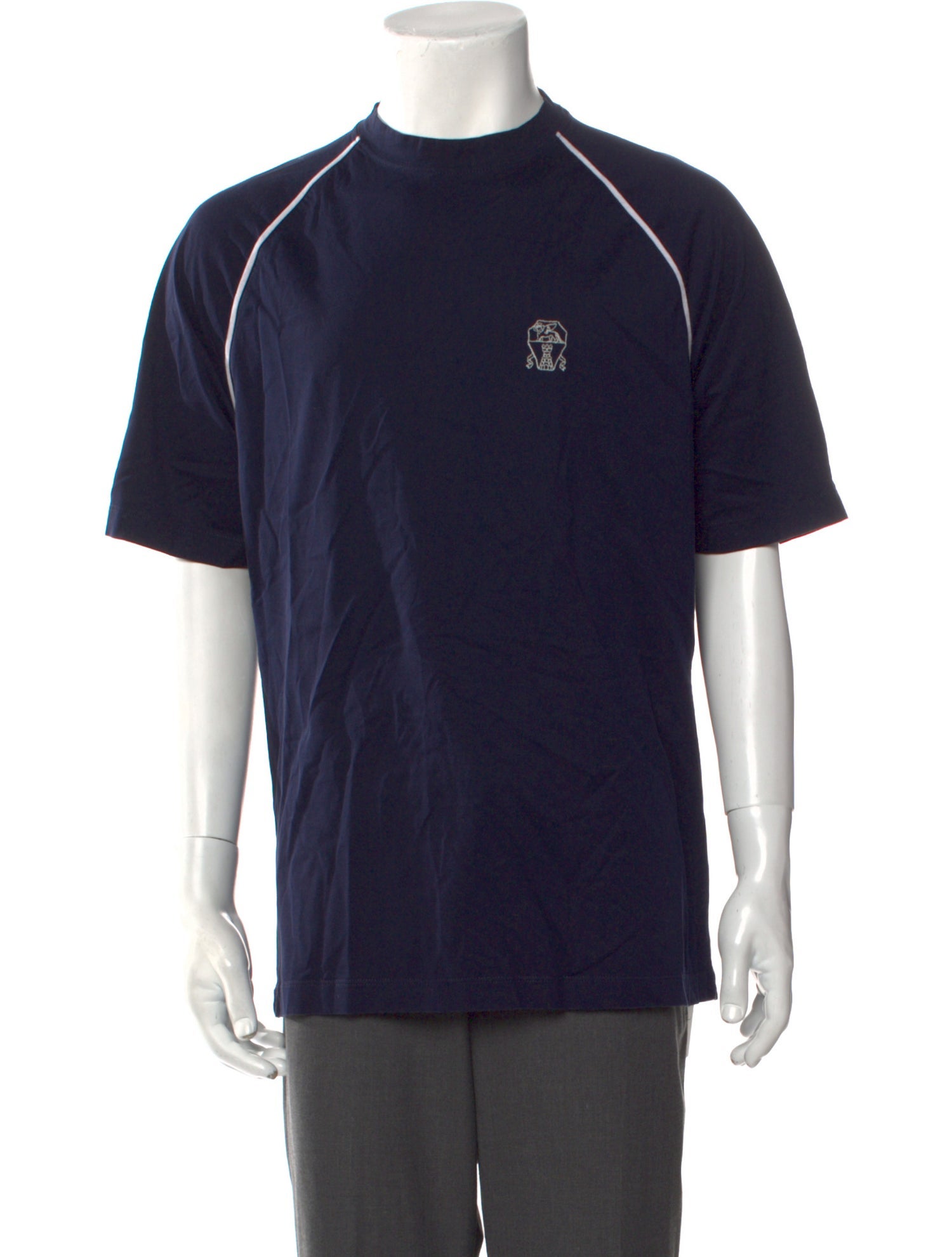 Brunello Cucinelli Graphic Print Crew Neck T-Shirt