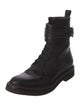 Brunello Cucinelli Leather Beaded Accents Combat Boots