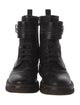 Brunello Cucinelli Leather Beaded Accents Combat Boots