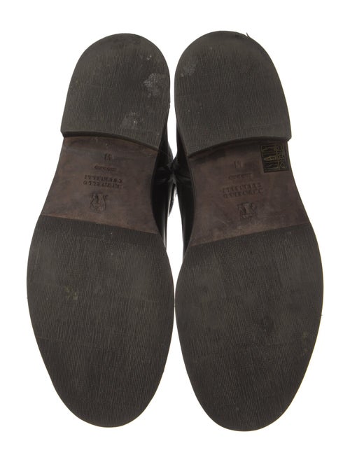 Brunello Cucinelli Leather Beaded Accents Combat Boots