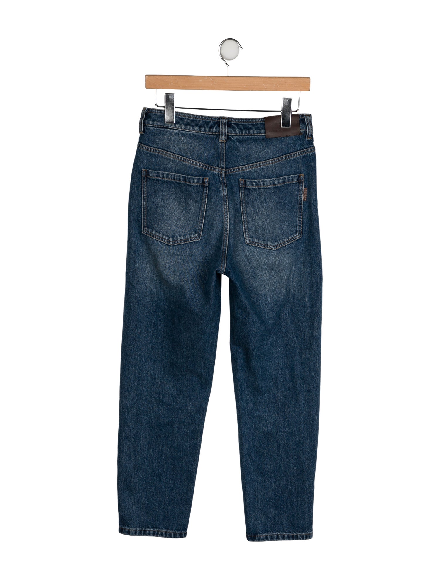 Brunello Cucinelli High-Rise Straight Leg Jeans