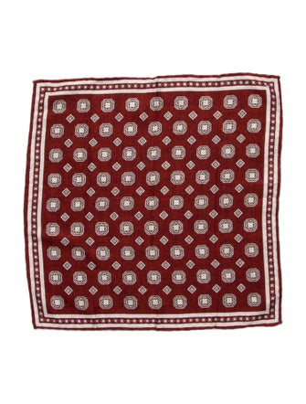 Brunello Cucinelli Silk Printed Pocket Square