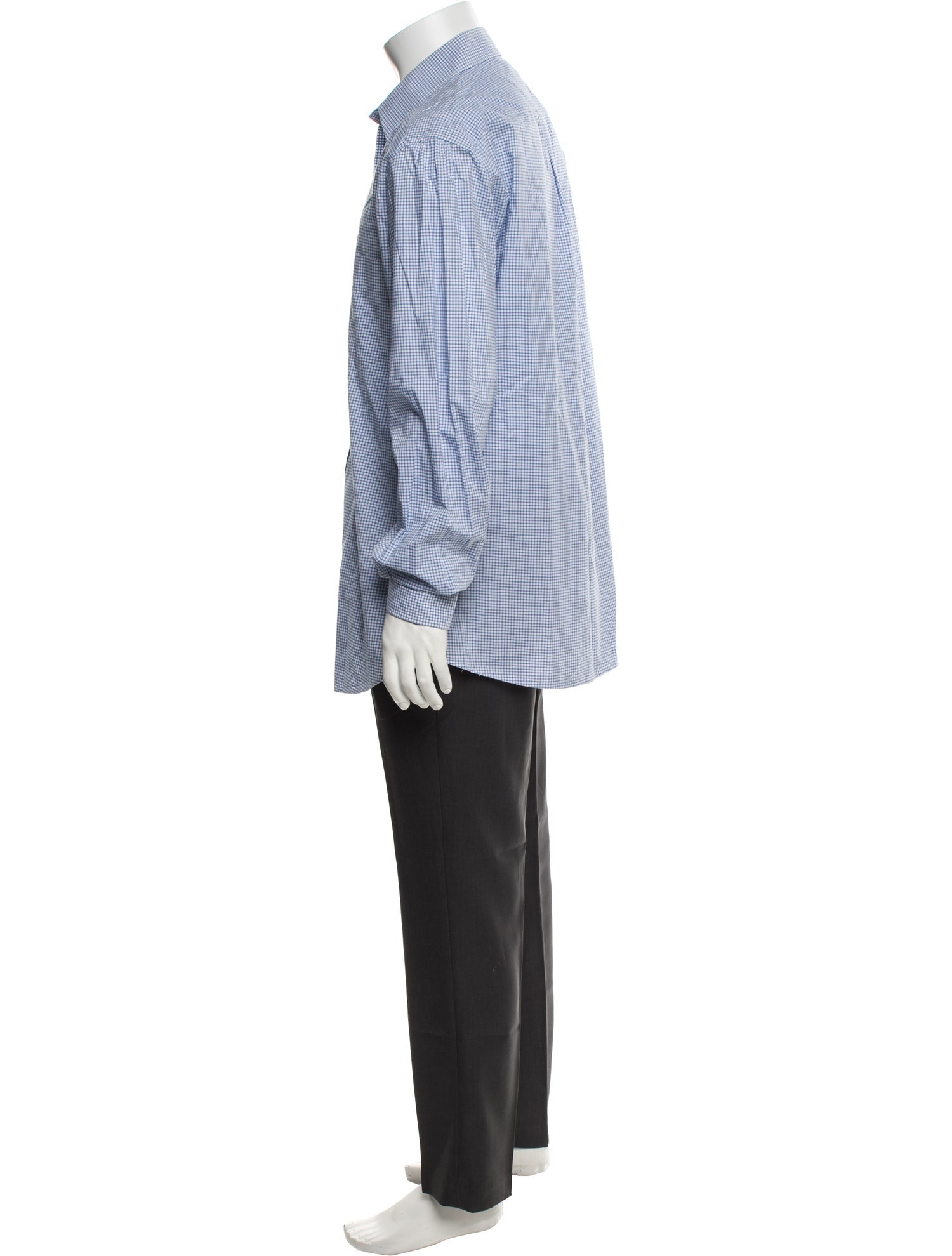 Brunello Cucinelli Plaid Print Long Sleeve Dress Shirt