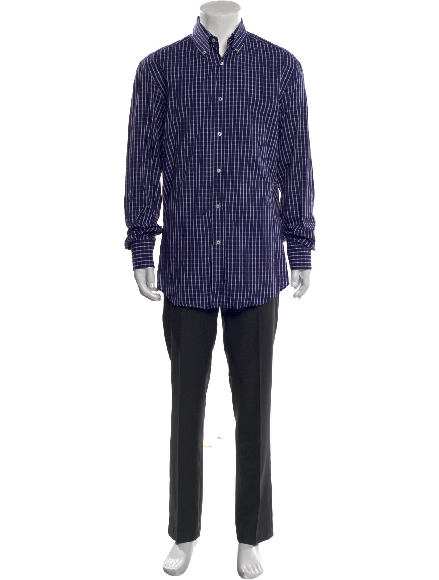 Brunello Cucinelli Striped Long Sleeve Dress Shirt