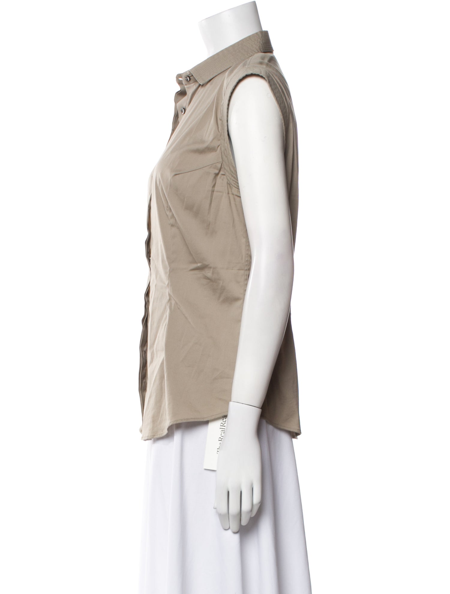 Brunello Cucinelli Sleeveless Button-Up Top