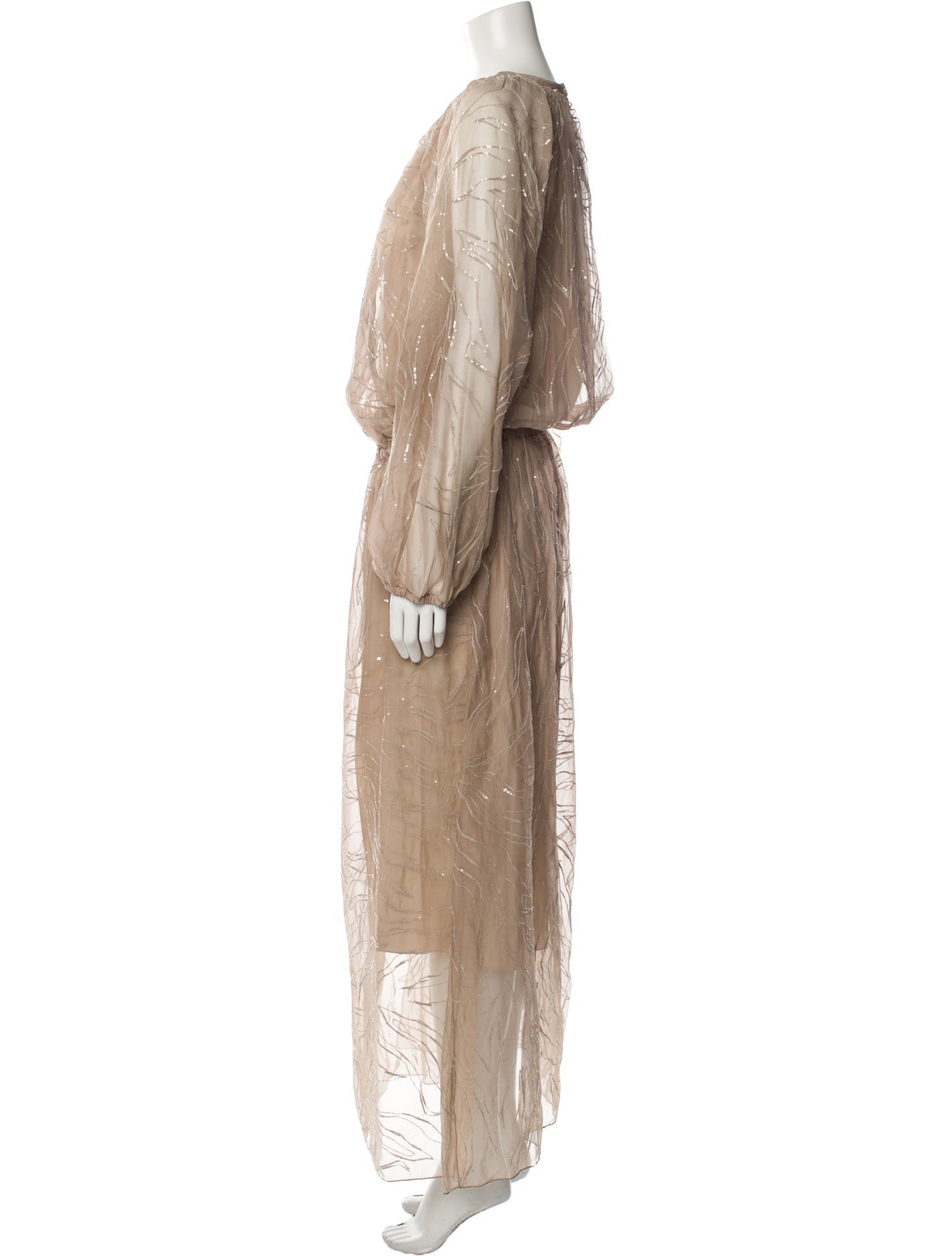 Brunello Cucinelli Silk Long Dress w/ Tags