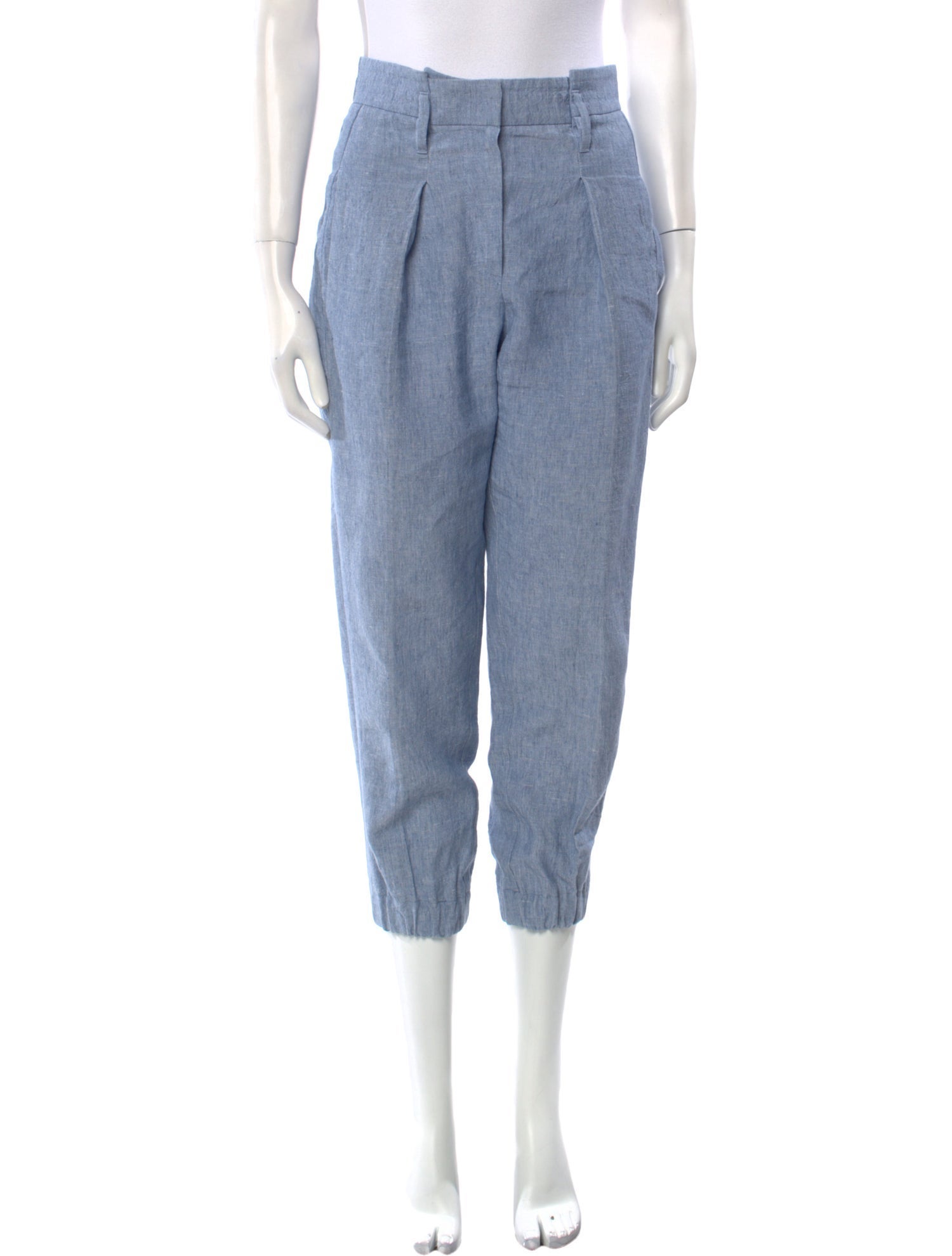 Brunello Cucinelli Linen Skinny Leg Pants