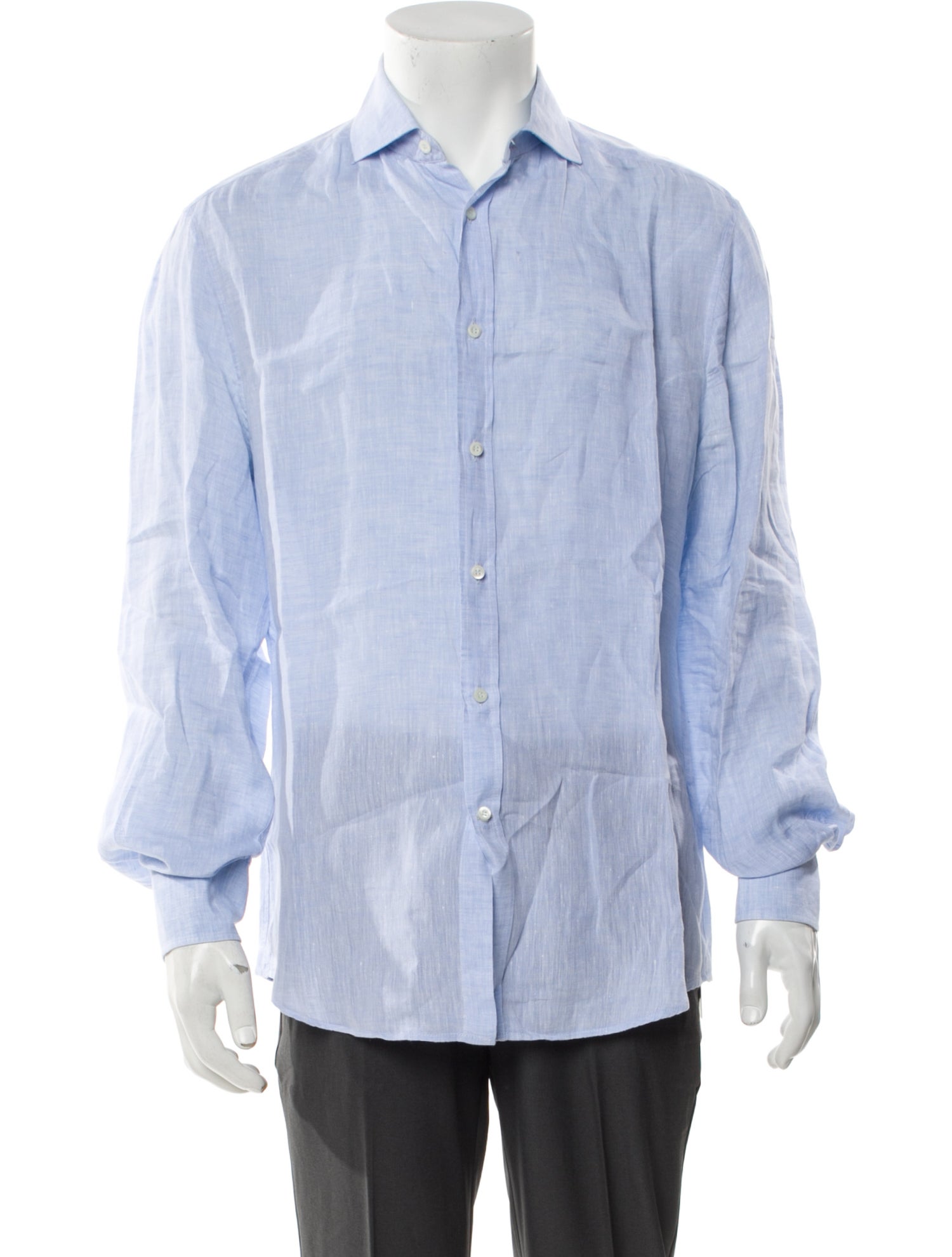 Brunello Cucinelli Linen Long Sleeve Dress Shirt