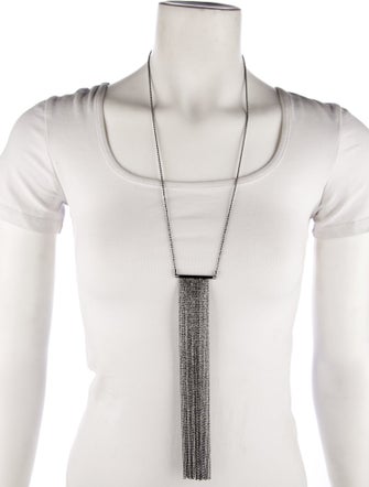 Brunello Cucinelli Micro Bead Tassel Necklace