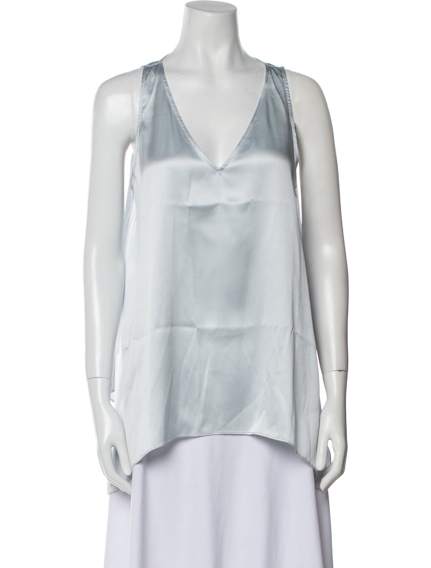 Brunello Cucinelli Silk V-Neck Top