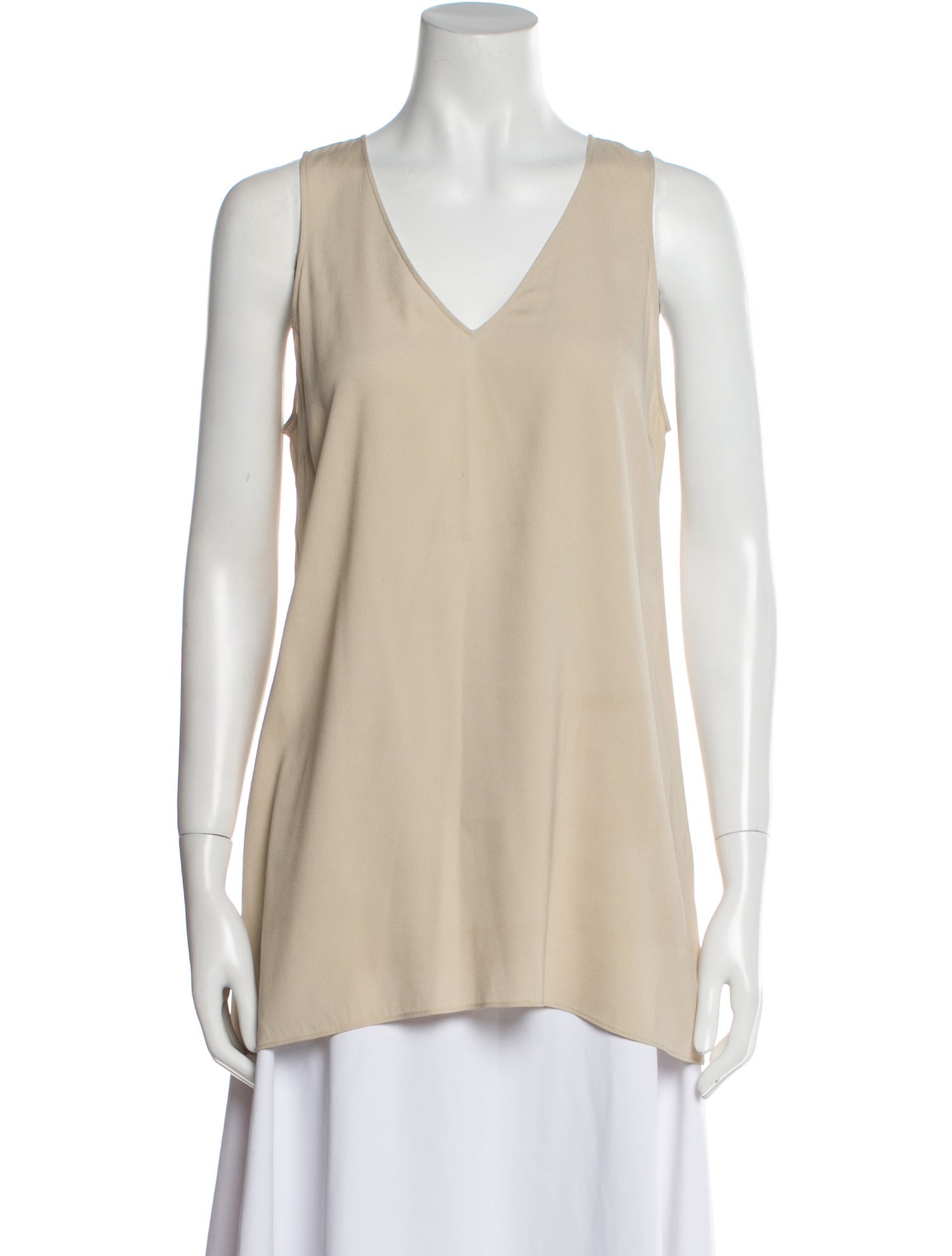 Brunello Cucinelli Silk V-Neck Top
