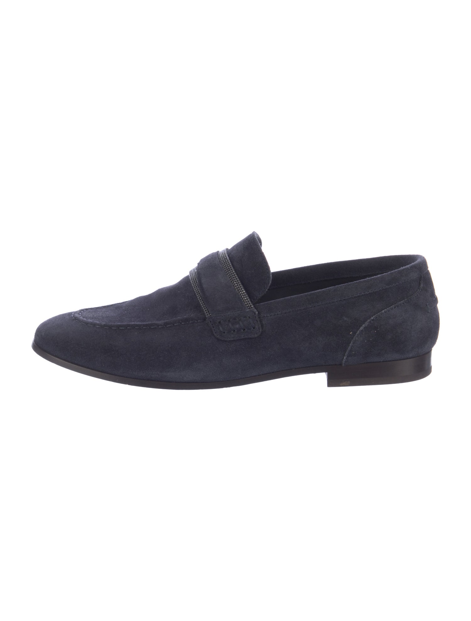 Brunello Cucinelli Monili Suede Loafers