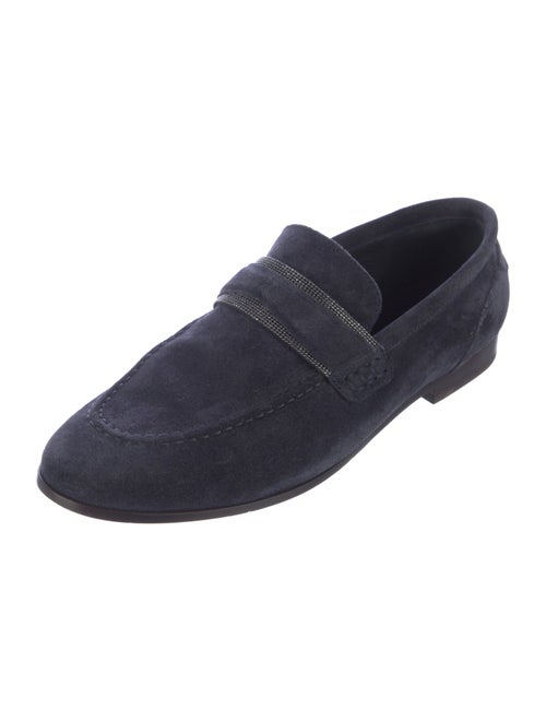 Brunello Cucinelli Monili Suede Loafers