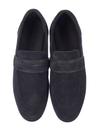 Brunello Cucinelli Monili Suede Loafers