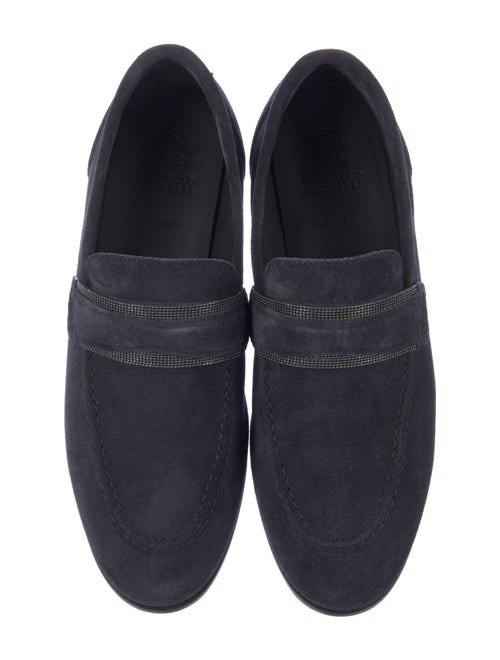 Brunello Cucinelli Monili Suede Loafers