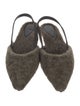 Brunello Cucinelli Monili Shearling Slingback Flats