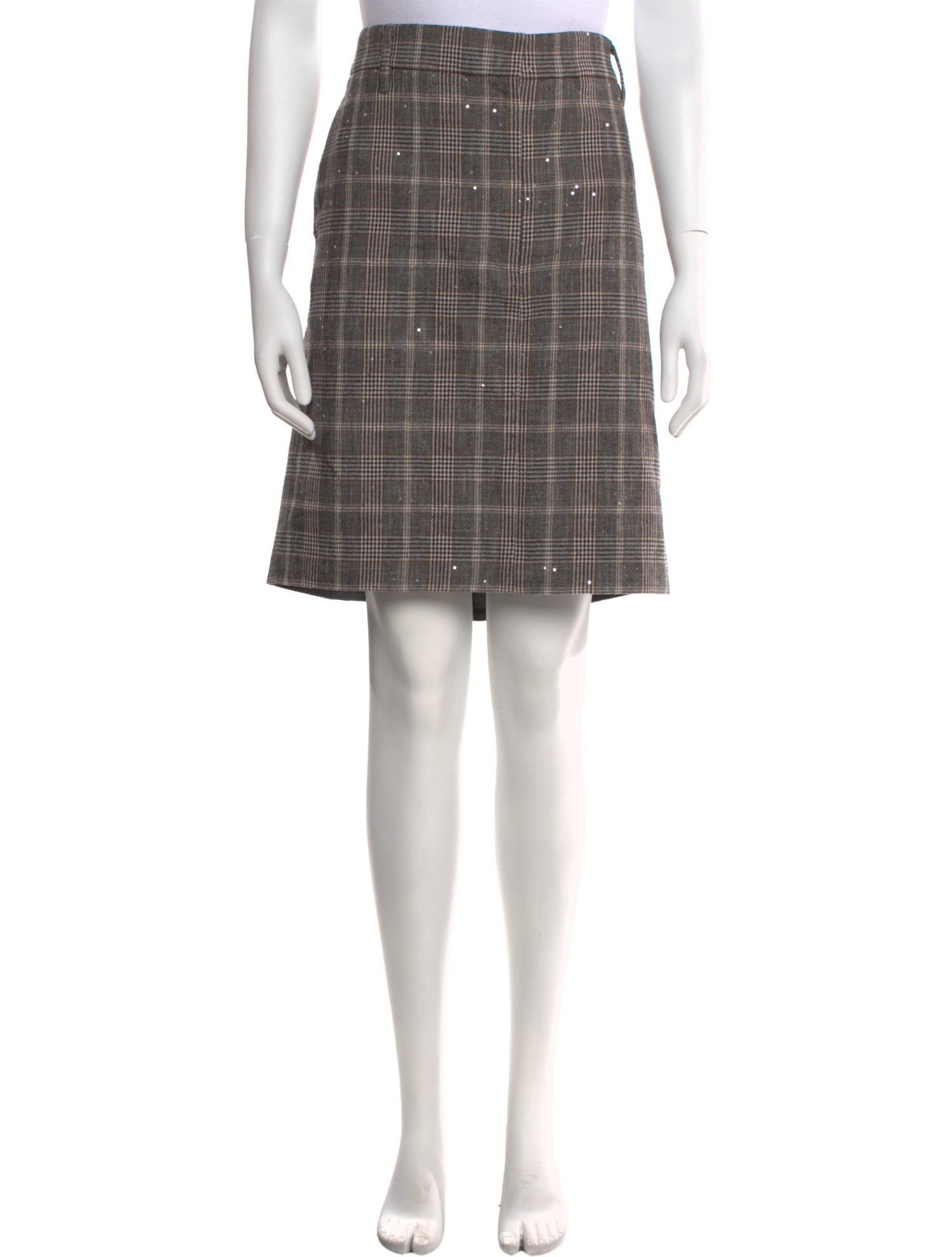 Brunello Cucinelli Virgin Wool Knee-Length Skirt