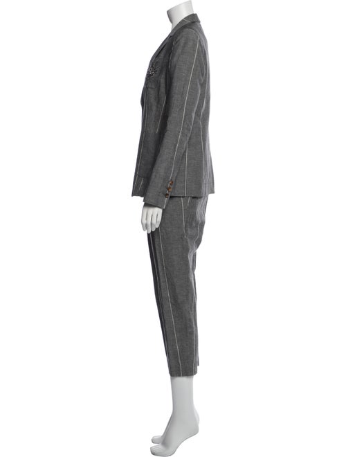 Brunello Cucinelli Virgin Wool Striped Pantsuit
