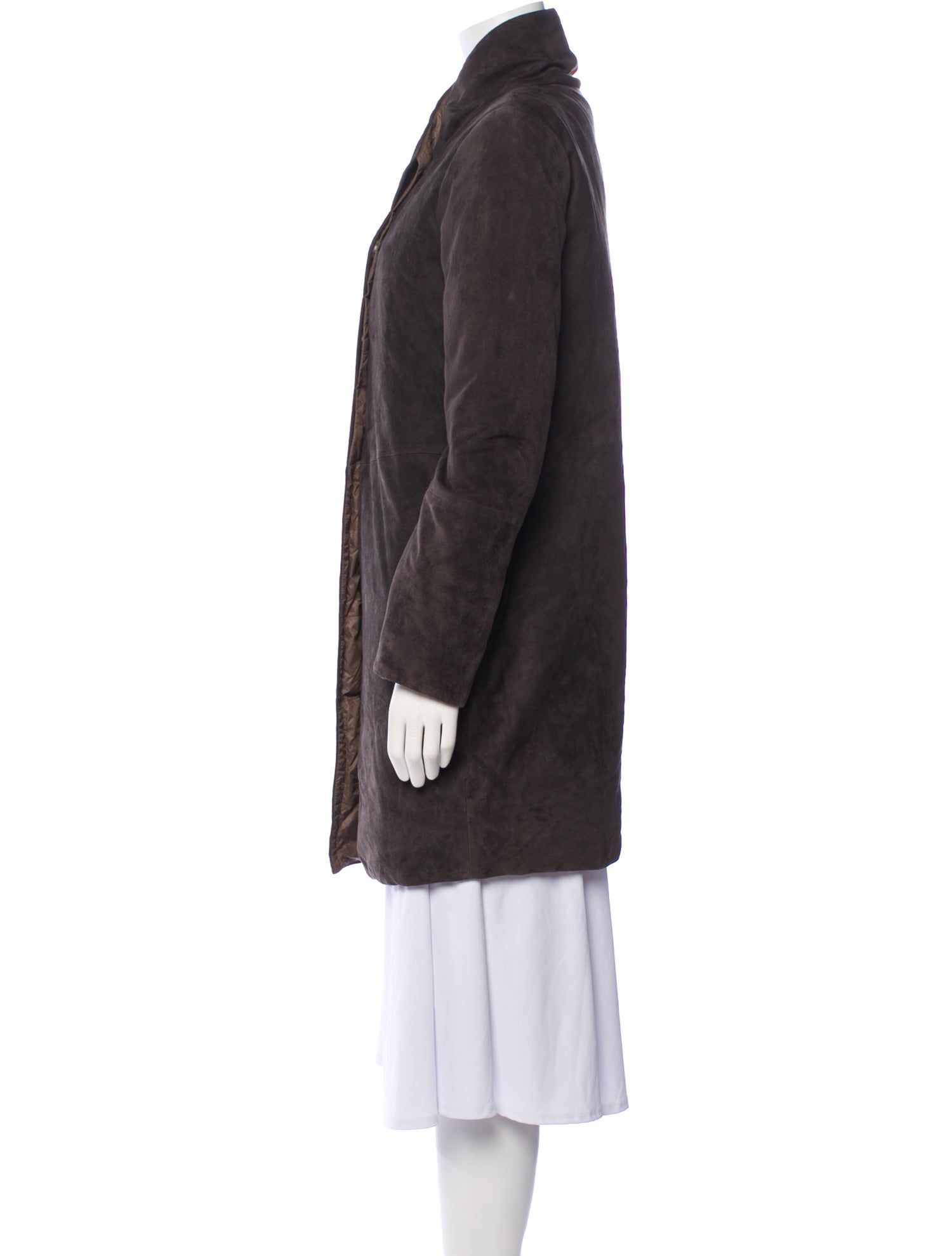 Brunello Cucinelli Leather Faux Fur Jacket