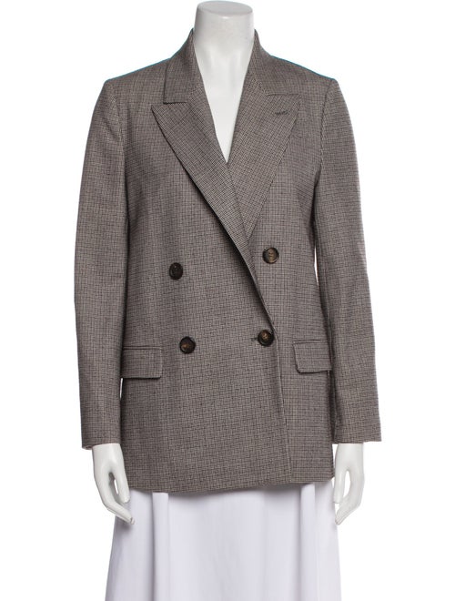Brunello Cucinelli Wool Plaid Print Blazer