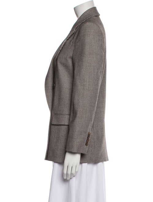 Brunello Cucinelli Wool Plaid Print Blazer