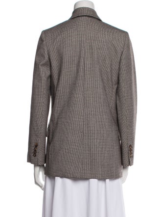 Brunello Cucinelli Wool Plaid Print Blazer