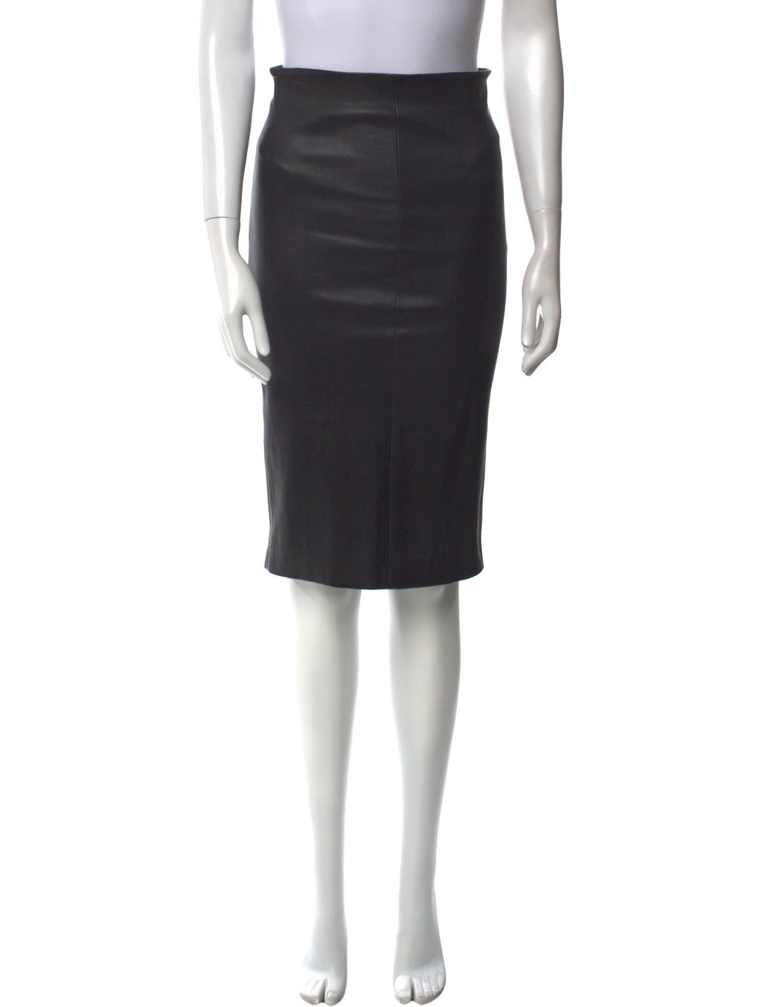 Brunello Cucinelli Leather Knee-Length Skirt