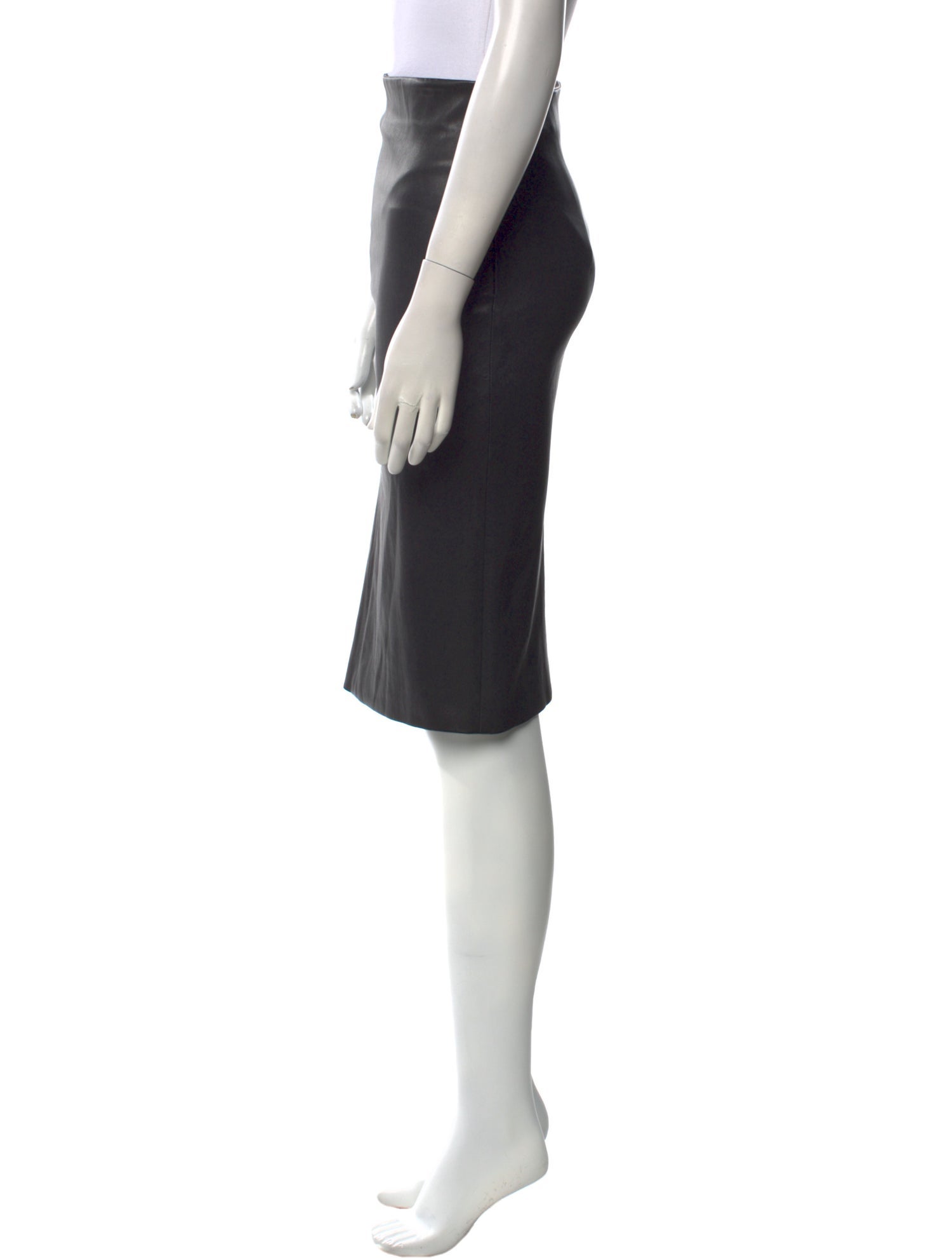 Brunello Cucinelli Leather Knee-Length Skirt