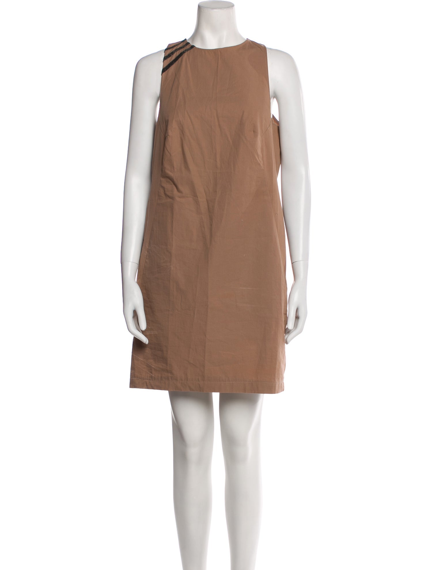 Brunello Cucinelli Crew Neck Mini Dress