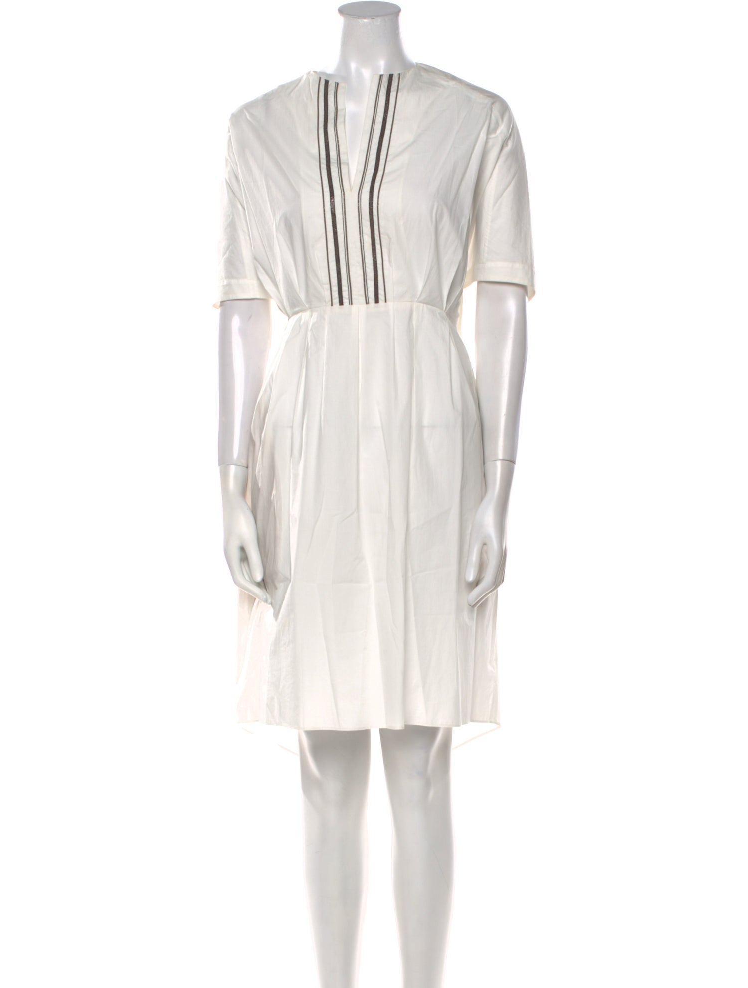 Brunello Cucinelli Crew Neck Knee-Length Dress