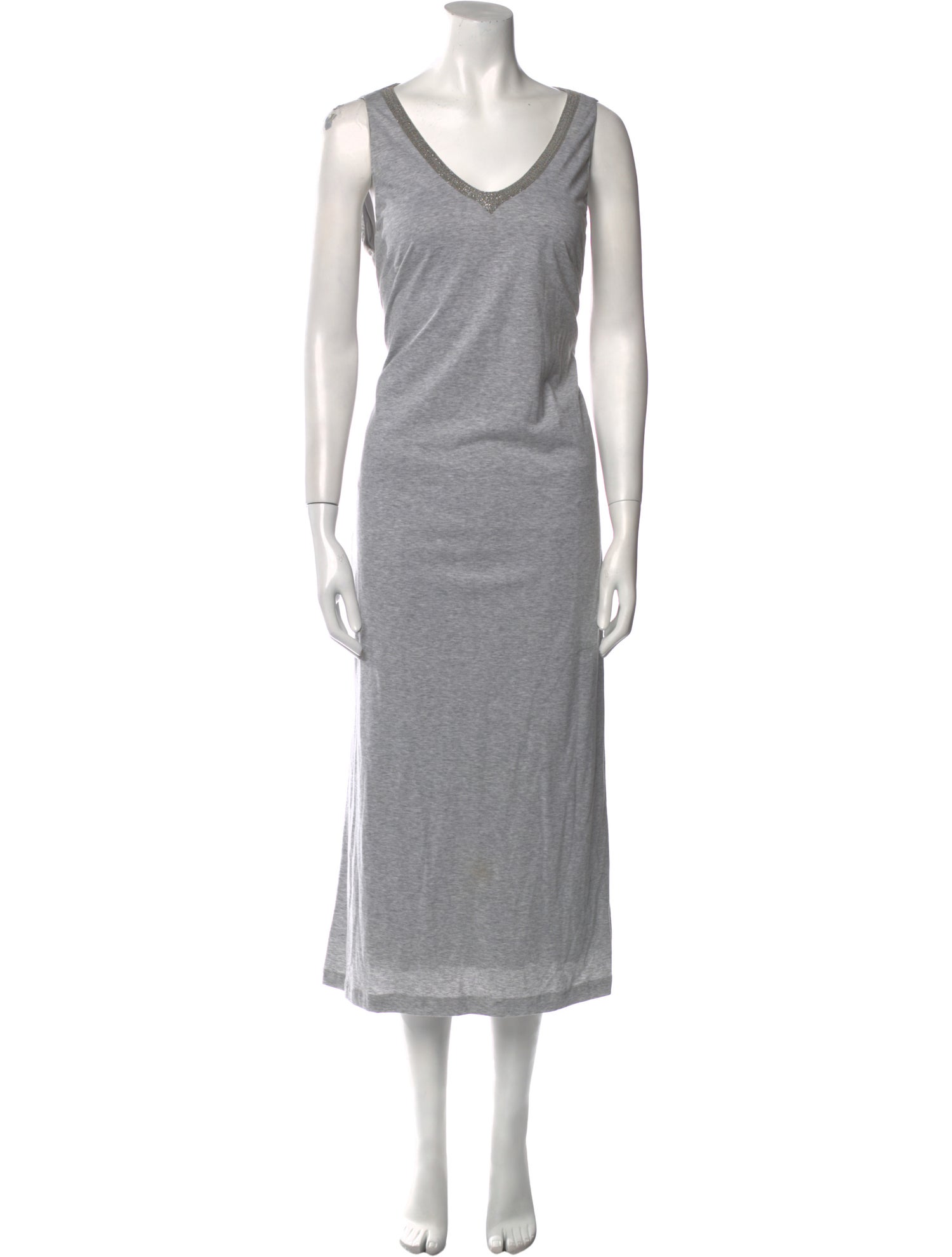 Brunello Cucinelli V-Neck Long Dress