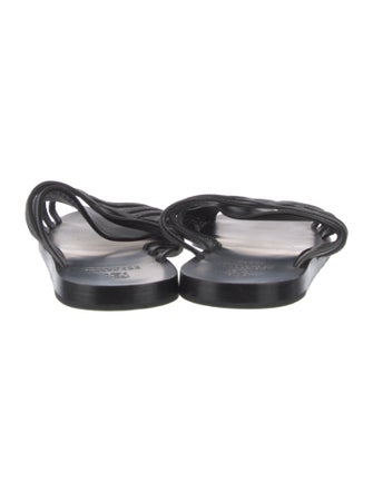 Brunello Cucinelli Leather Beaded Accents Slides