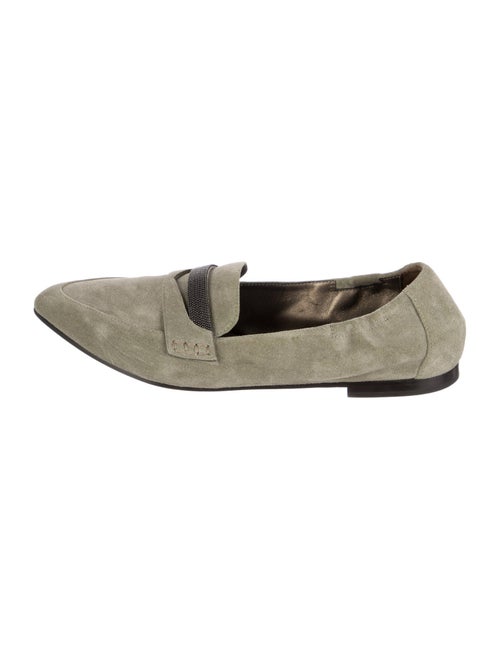 Brunello Cucinelli Monili Suede Loafers