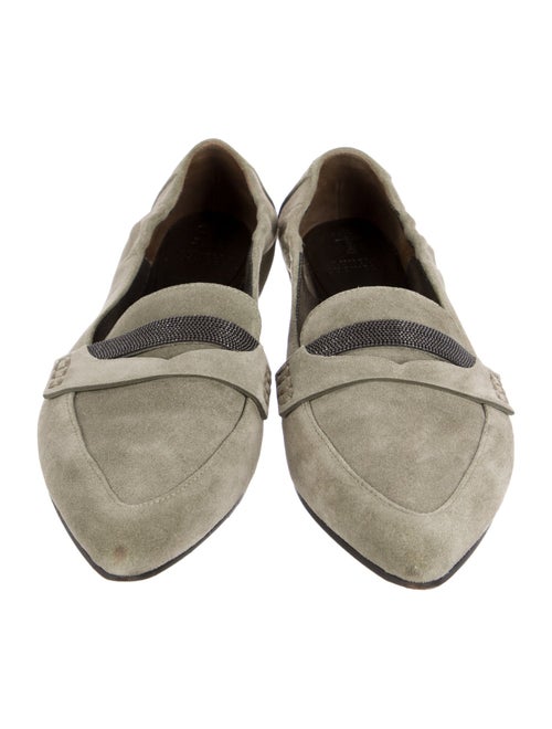 Brunello Cucinelli Monili Suede Loafers