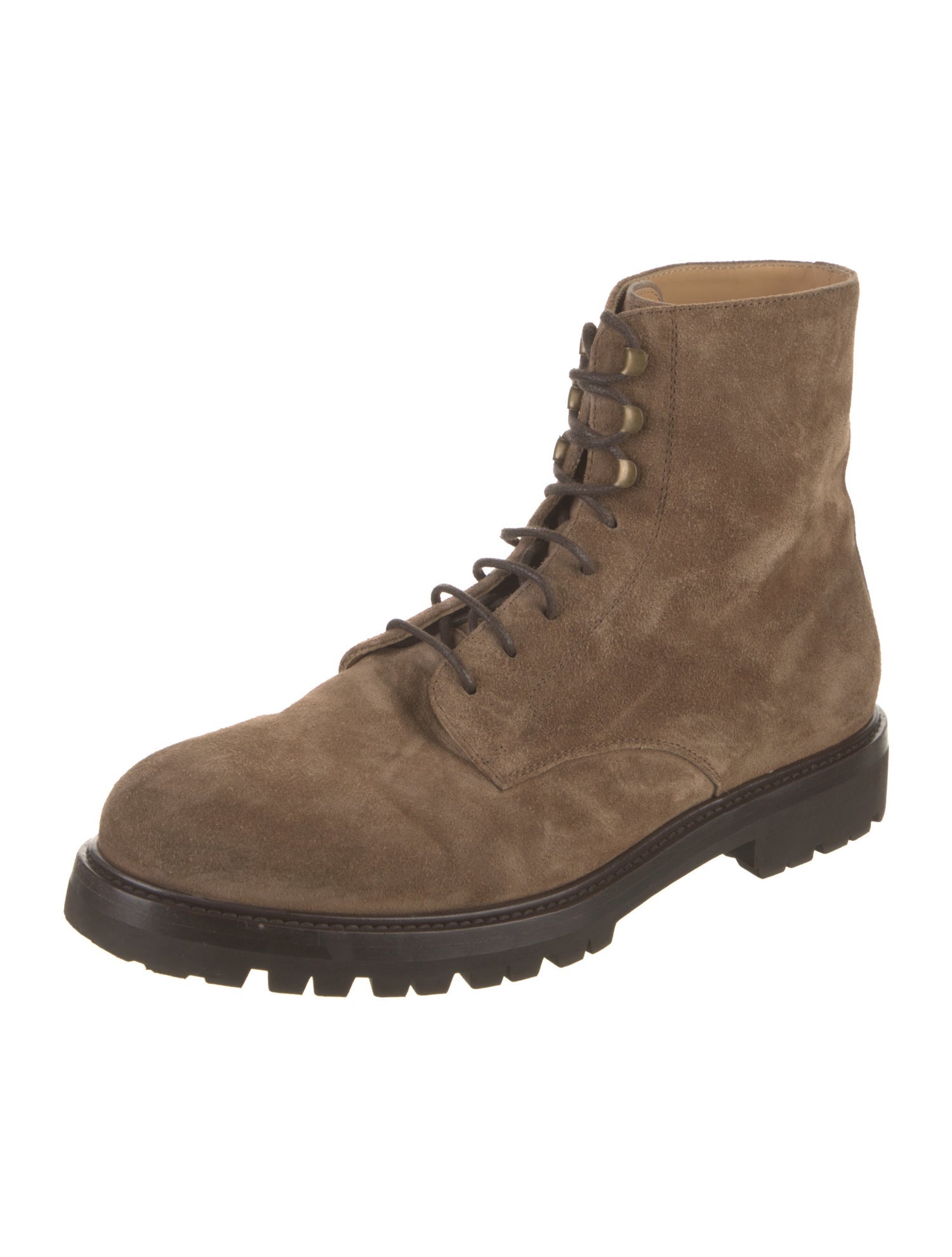 Brunello Cucinelli Suede Combat Boots