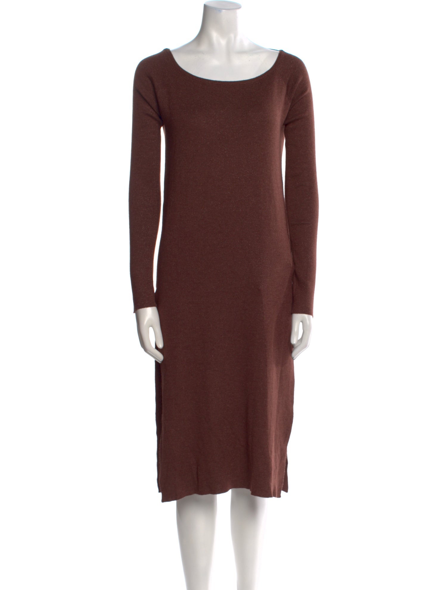 Brunello Cucinelli Bateau Neckline Midi Length Dress