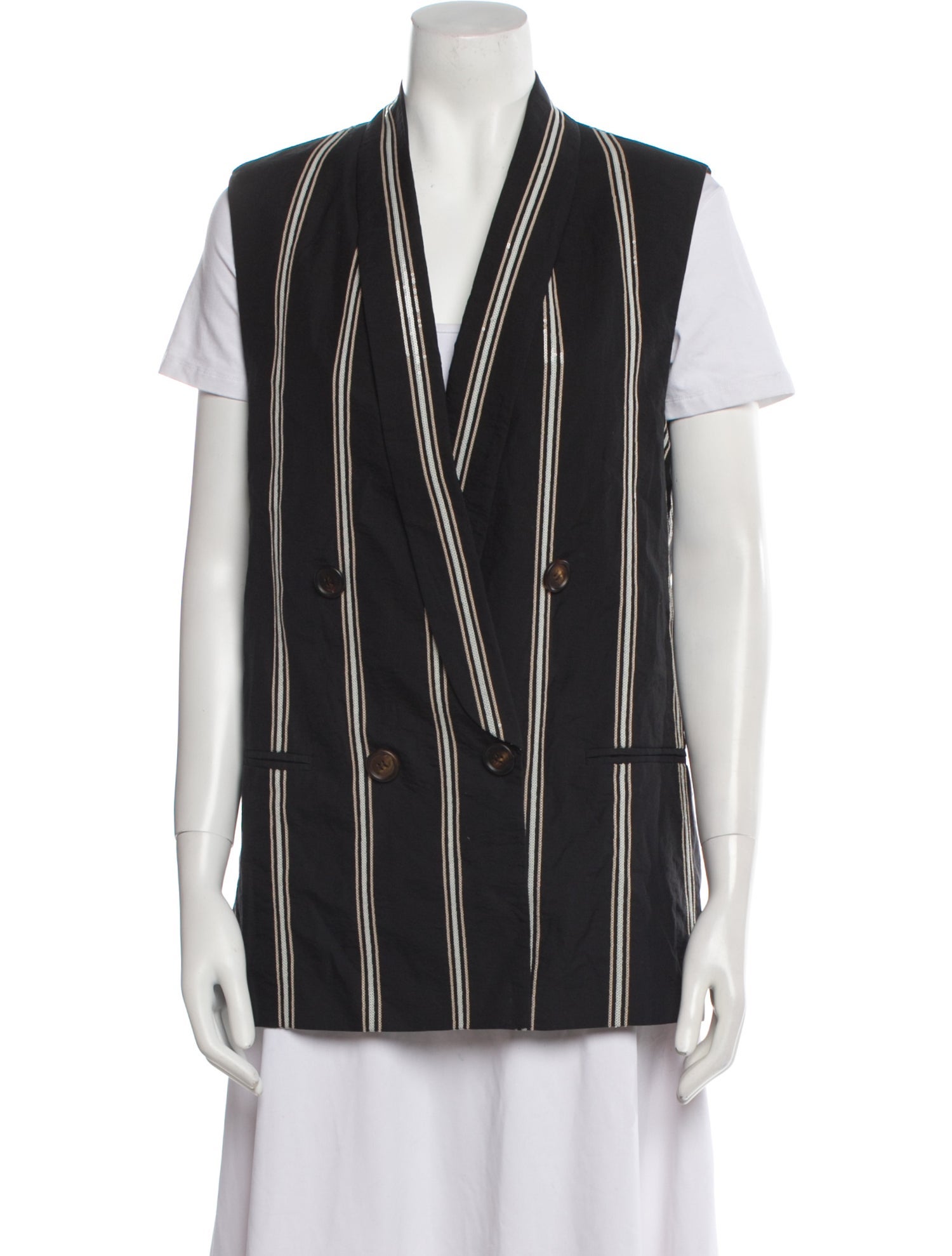 Brunello Cucinelli Striped Vest w/ Tags