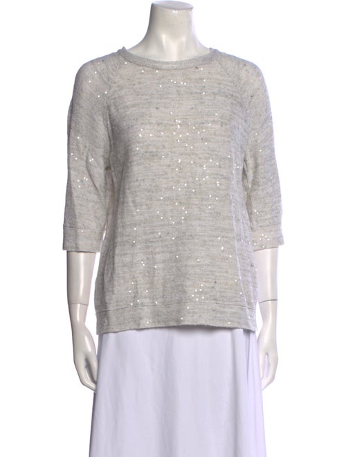 Brunello Cucinelli Linen Crew Neck Sweater