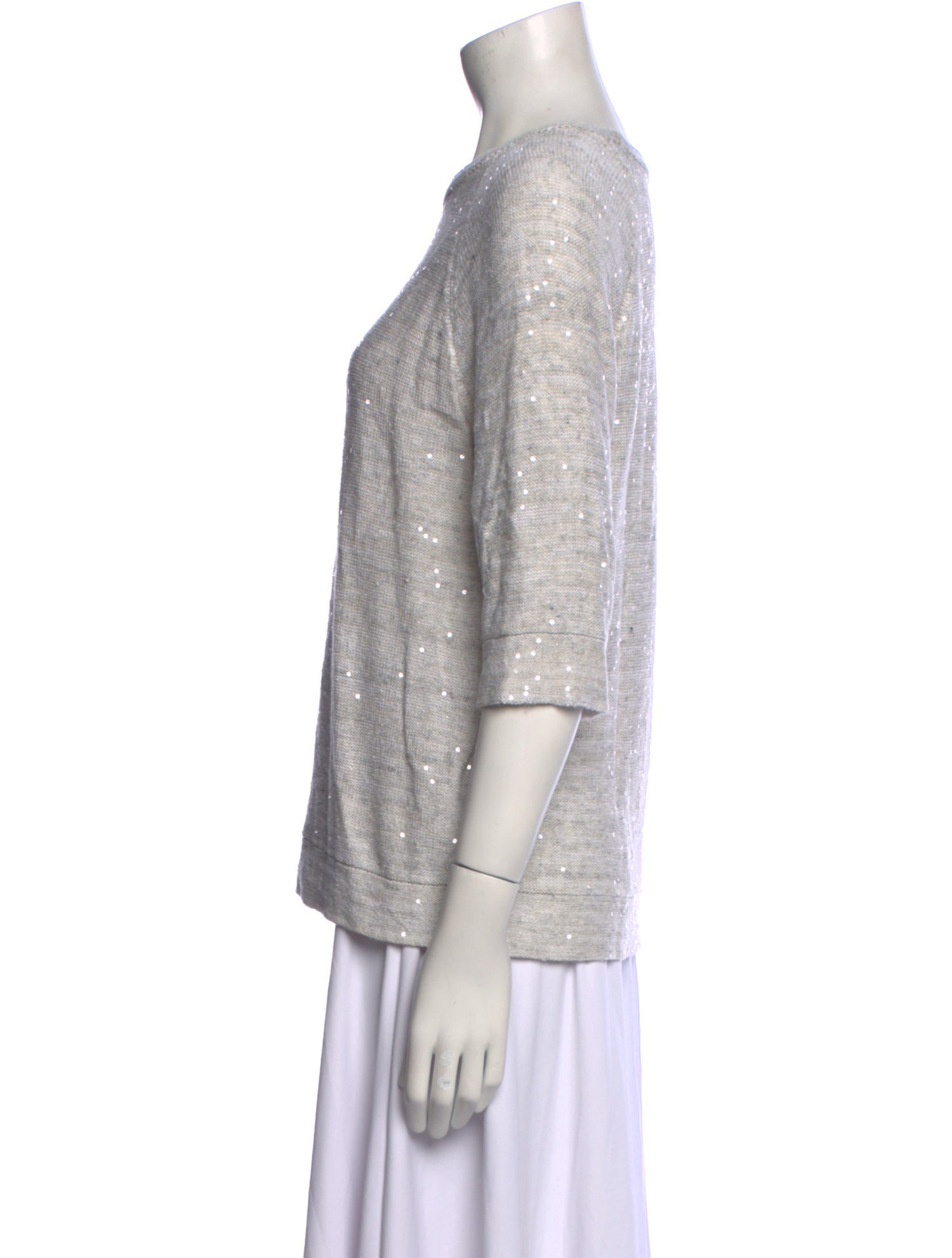Brunello Cucinelli Linen Crew Neck Sweater