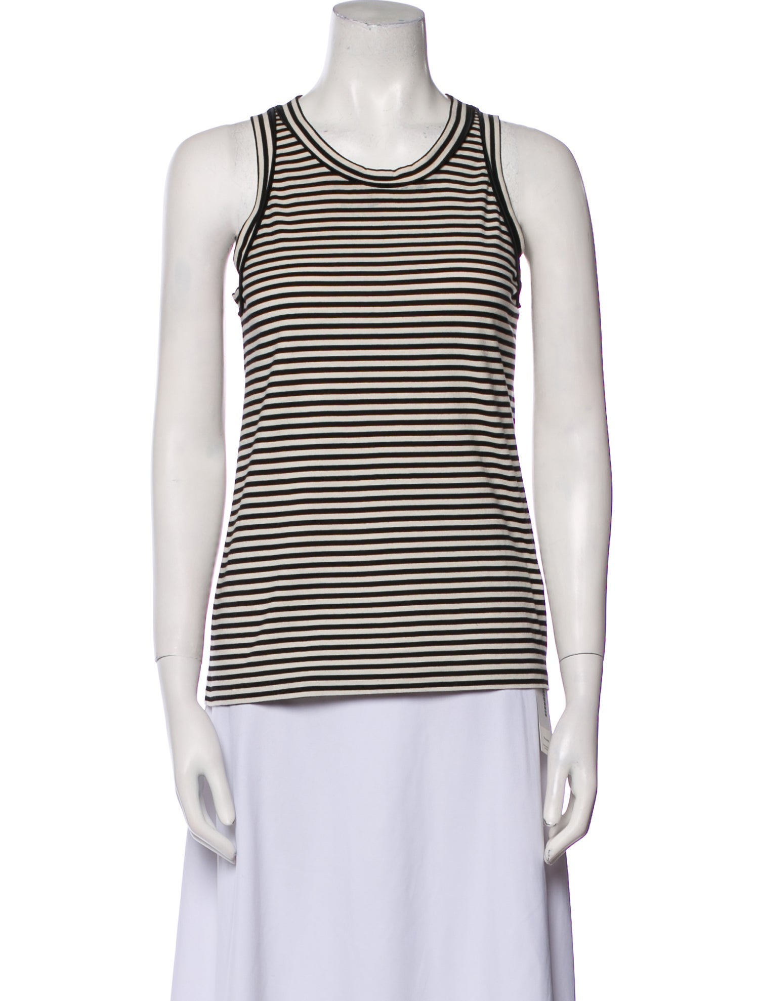 Brunello Cucinelli Striped Scoop Neck Top